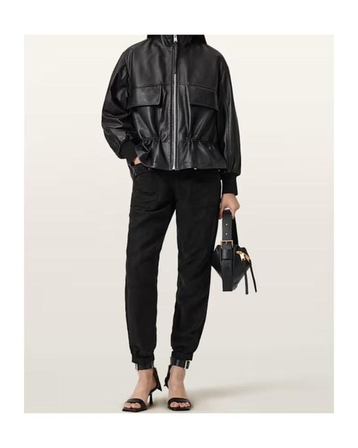 AllSaints Black Val Utility Pants