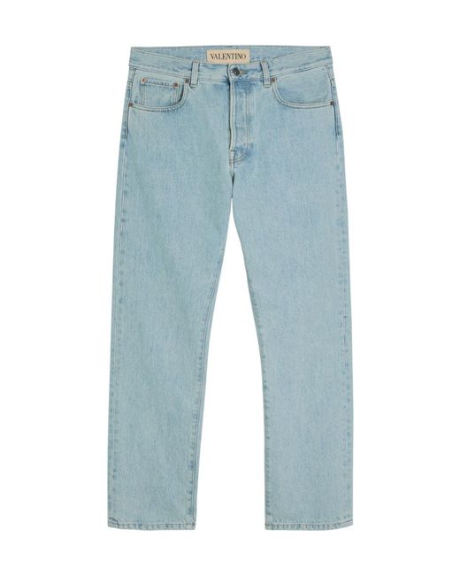 Valentino Blue Straight-Leg Jeans for men
