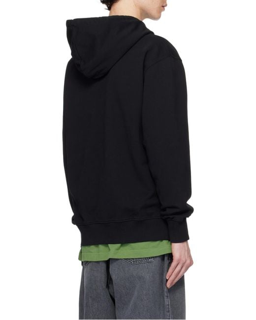 J.W. Anderson Black Jw Anderson Logo Embroidery Hoodie for men