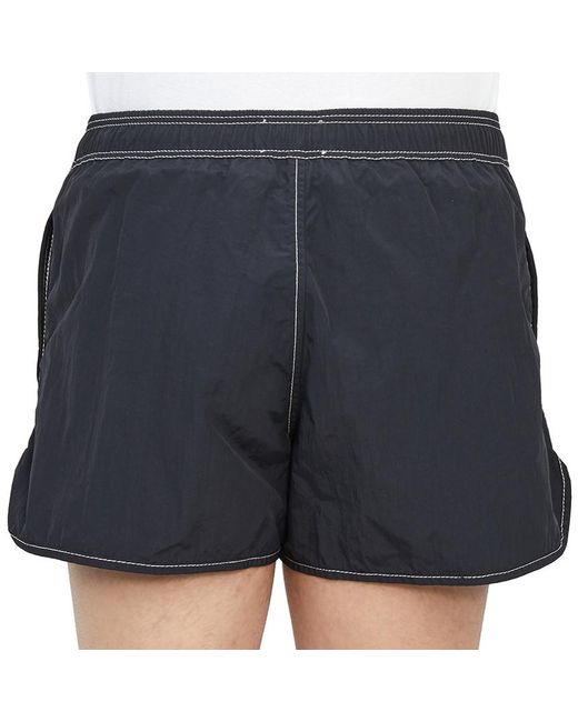 Isabel Marant Black Vicente Logo-Patch Swim Shorts for men