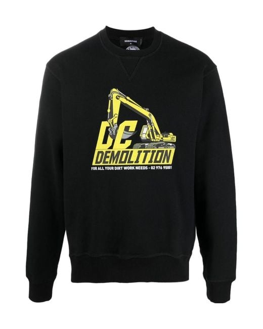 DSquared² Blue Graphic-Print Cotton Sweatshirt for men