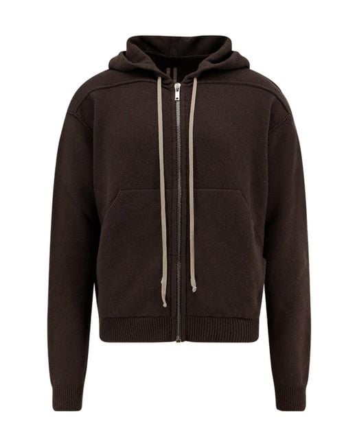 Rick Owens Black Long Sleeve Sweatshirt for men