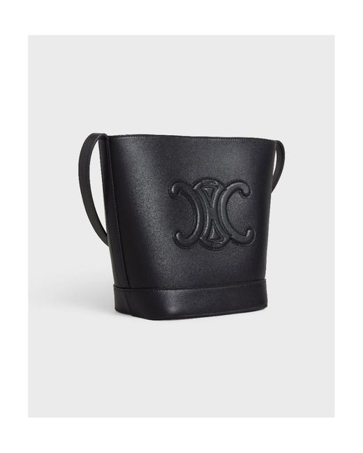 Céline Black Small Bucket Cuir Triomphe