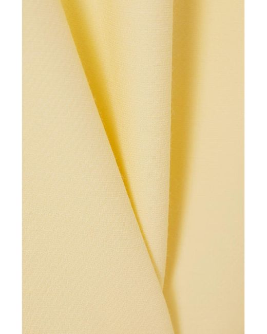Brandon Maxwell Natural Wool And Silk-Blend Crepe Mini Shirt Dress