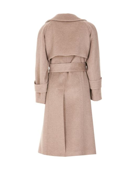 Dondup Natural Double Breasted Belted Coat