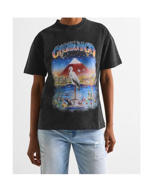 Casablanca Black Printed T-Shirt