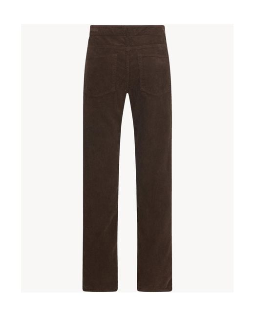 The Row Brown Fine Ribbed Trousers