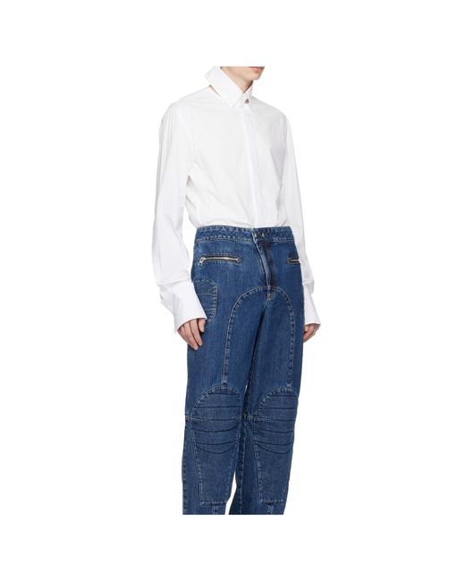 Jean Paul Gaultier White Folded Cuff Shirt for men