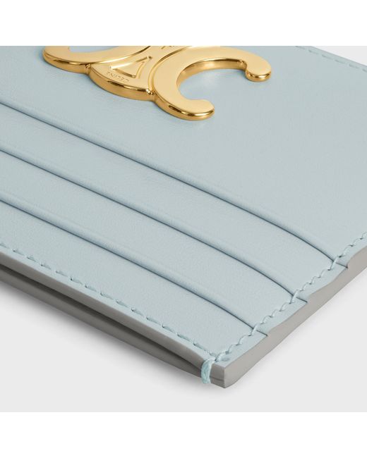 Céline Blue Card Holder Triomphe