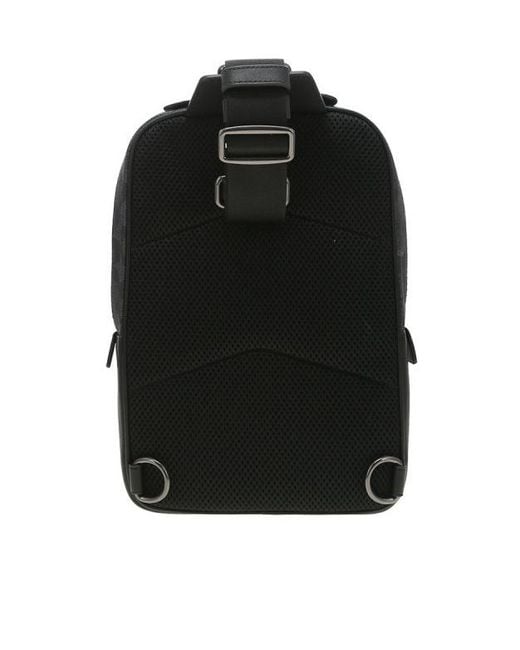 COACH Black Single Shoulder Crossbody Chest Bag for men