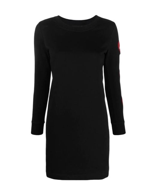 Moschino Black Heart-Detail Sweater Dress