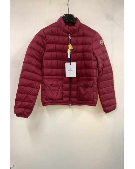 Moncler Red Lans Zip-Up Short Padded Jacket