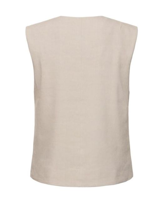 Anine Bing Natural V-Neck Vest