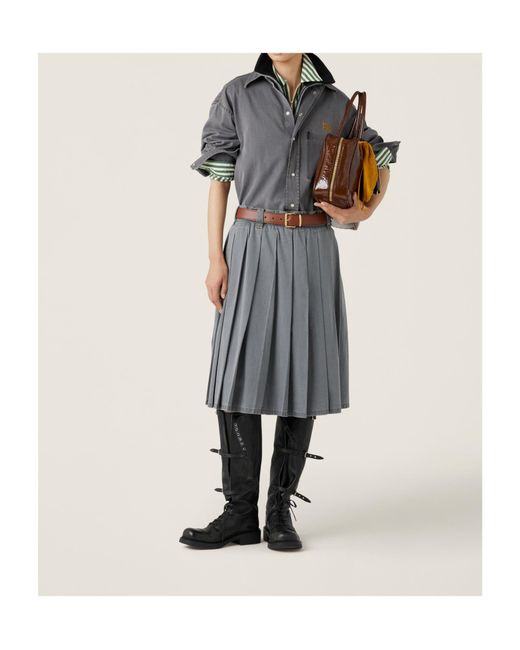 Miu Miu Gray Chambray Shirt