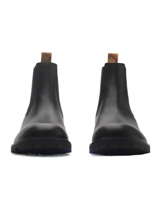 Burberry Black Rogue Chelsea Boots for men