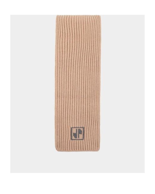 Patou Natural Logo Intarsia Knit Scarf