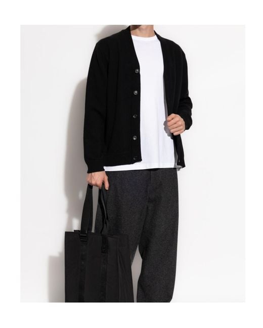 Paul Smith Black Merino-Wool Cardigan for men