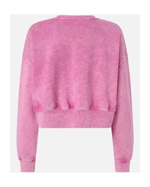 Pinko Pink Lavacourt Cropped Logo Sweatshirt