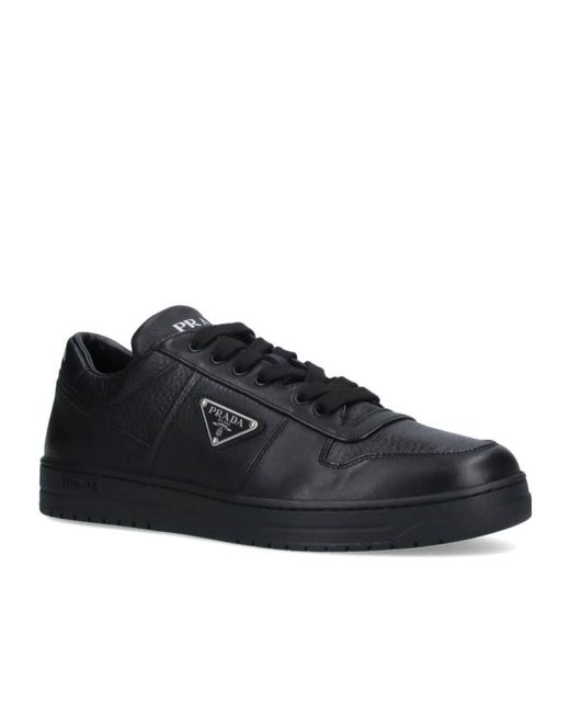 Prada Black Triangle-Logo Sneakers for men