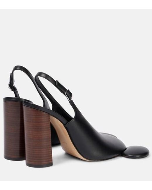 Coperni Black Leather Slingback Pumps