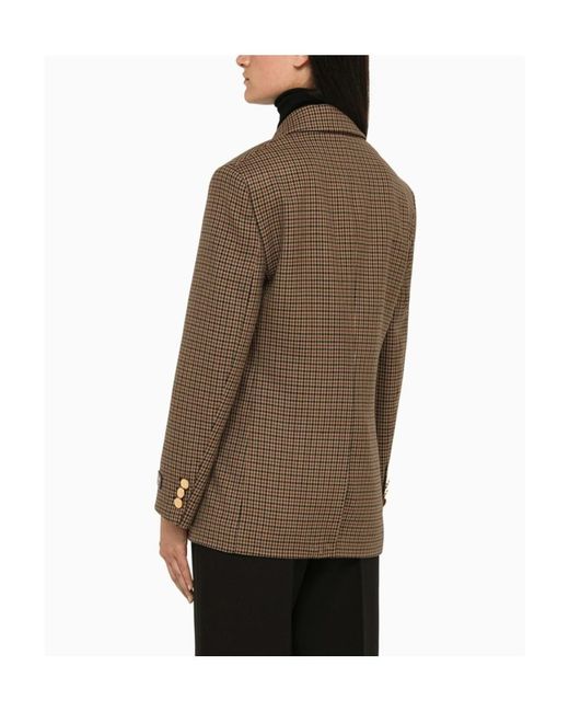 Prada Brown Houndstooth Suit Coat