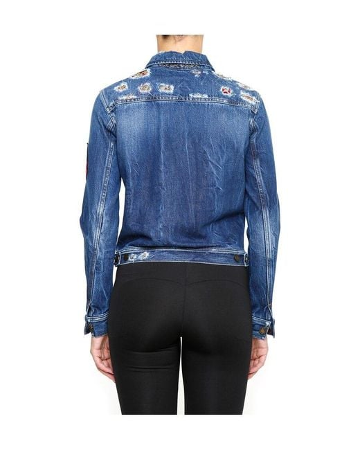 Saint Laurent Blue A Well-Fitting Denim Coat