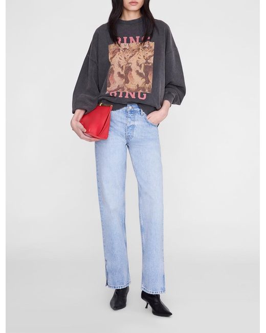 Anine Bing Blue Miles Sweatshirt Tiger Bing