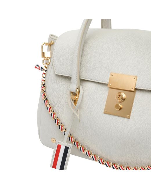 Thom Browne White Mrs.Thom Rwb Stripe Luggage Bag