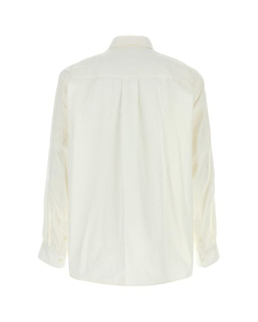 Sacai White Poplin Shirt for men