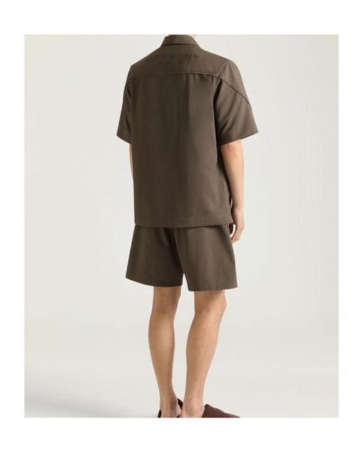 Givenchy Green Couture Seam Zipped Shirt for men