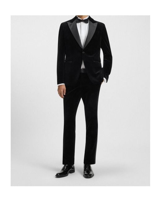 Boss Black Shawl-Lapel Cotton Jacket for men