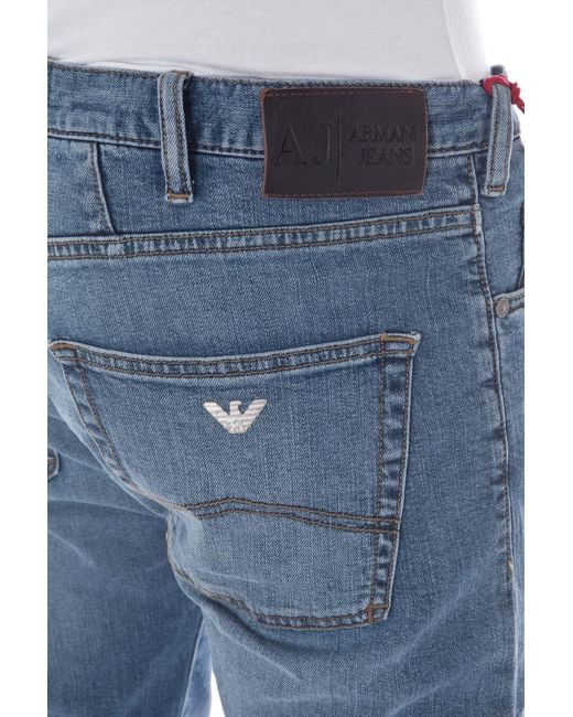 Armani Jeans Blue Logo Jeans for men