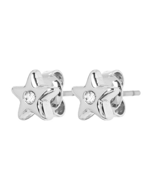 COACH White Star Earrings And Necklace Set