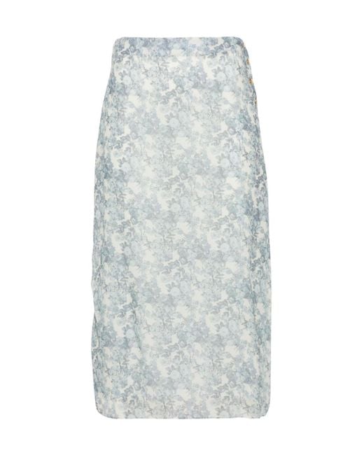 Céline Gray Printed Skirt