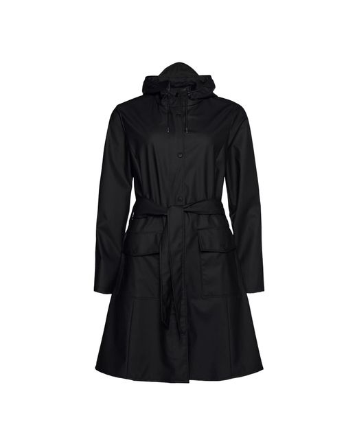 Rains Black Curve Jacket Ld00