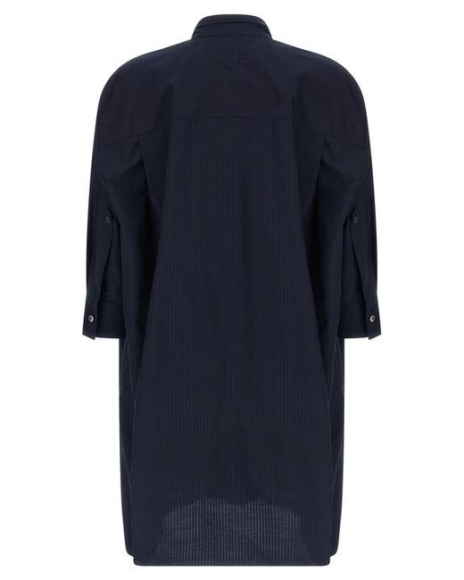 Loewe Blue Draped Dress