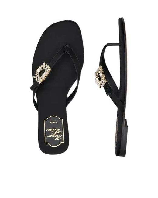 Roger Vivier White Thong Mules
