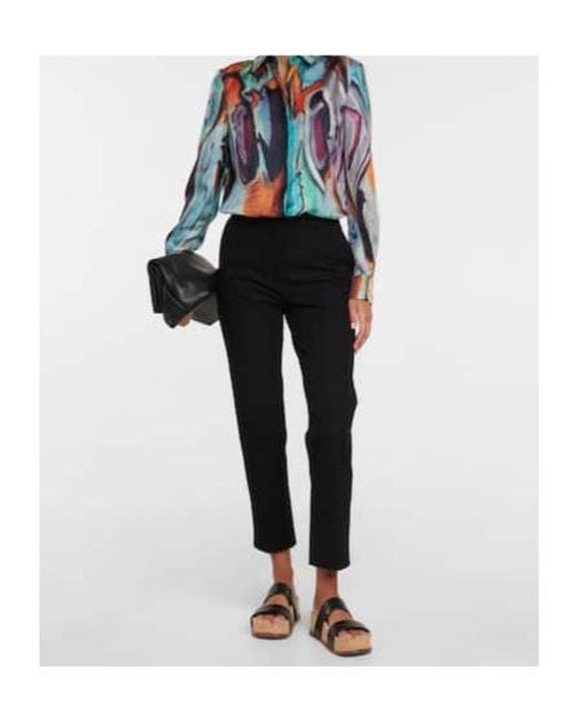 Gabriela Hearst Blue Henry Print Silk Shirt