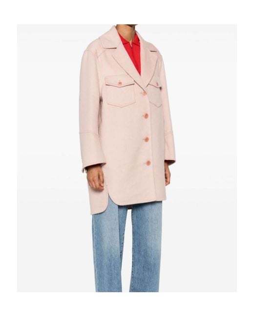 Ermanno Scervino Pink Wool Coat