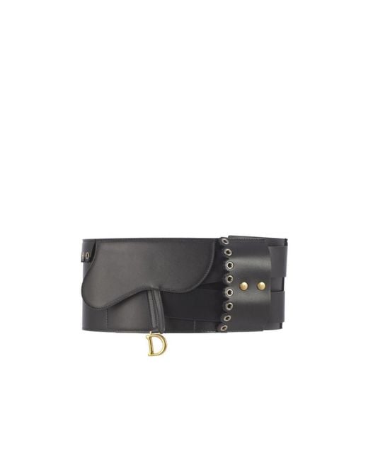 Dior Gray Saddle Decorative Belt