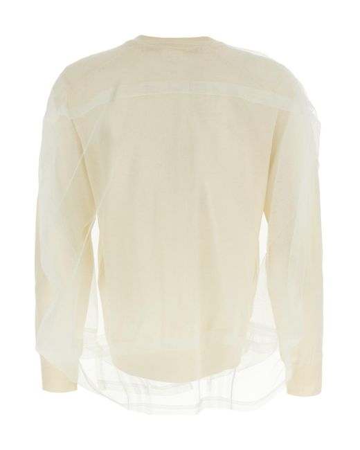 Comme des Garçons White Comme Des Garçons Layered Crewneck Cardigan