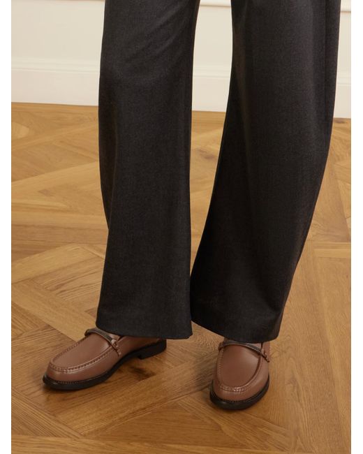 Brunello Cucinelli Brown Round-Toe Loafers