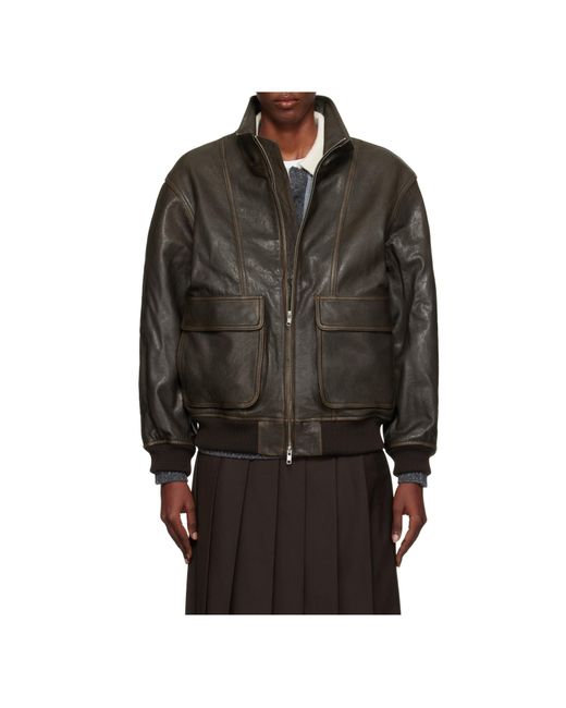 DUNST Multicolor Distressed Leather Jacket