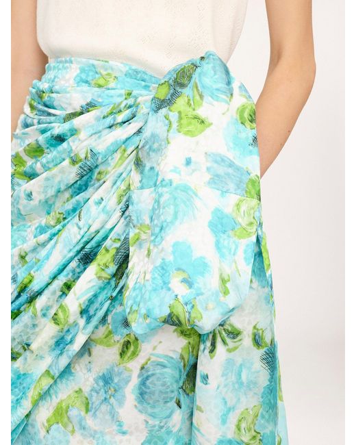 Chloé Blue Chloé Draped Wrap Skirt