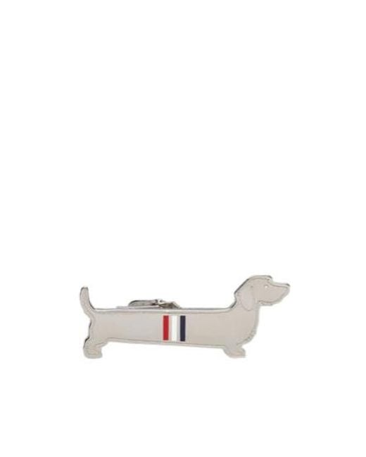 Thom Browne White Puppy Tie Clip for men