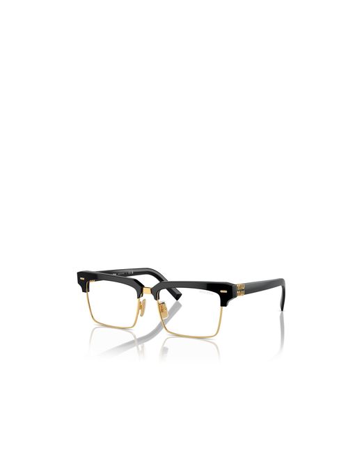 Miu Miu Metallic Eyewear Square Frame Glasses