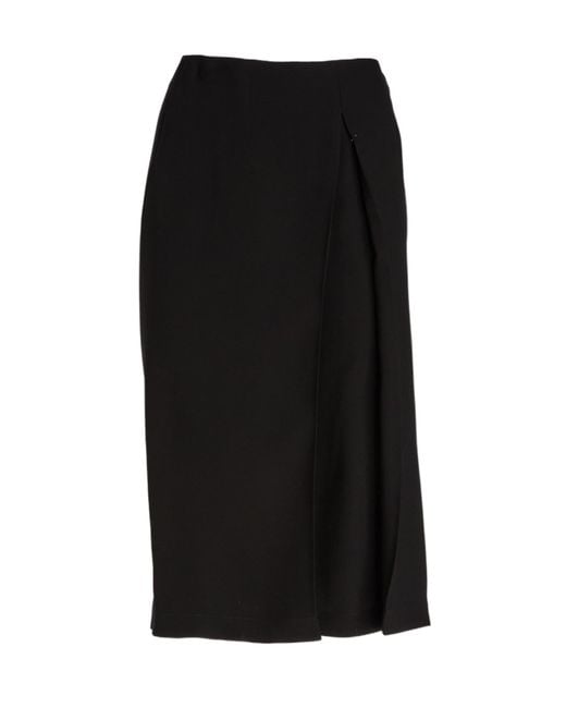 Ferragamo Black Ferragamo Pleated Midi Skirt