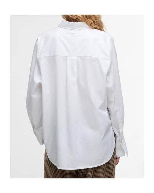 Barbour White B.Li Wren Shirt Ld62