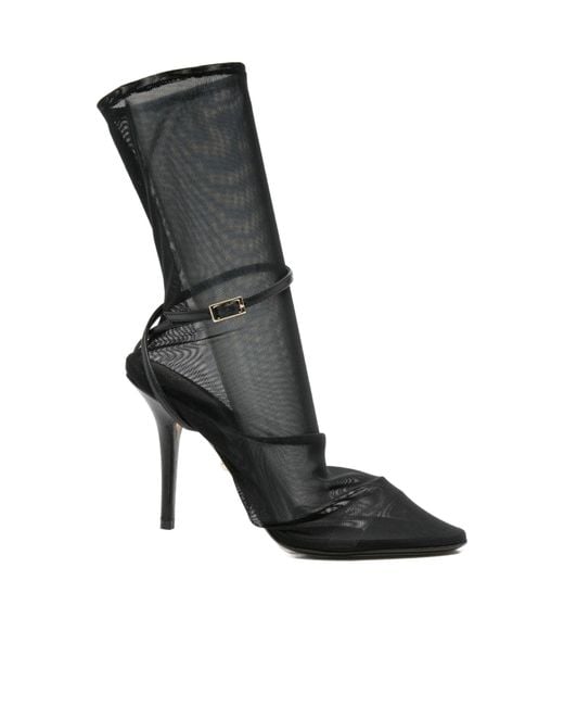 ALEVI Black Buckle-Strap Ankle Boots