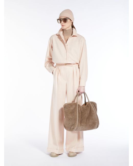 Max Mara Natural Collared Long-Sleeved Shirt Jacket